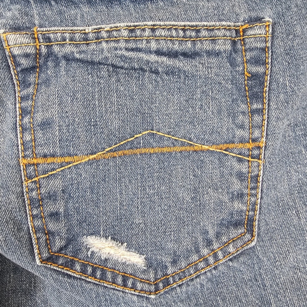 Aeropostale Mens Straight Leg Distressed Medium Wash Denim‎ Blue Jeans 32x28 - Picture 7 of 12
